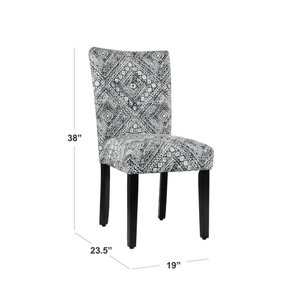 dimension image slide 3 of 7, HomePop Classic Parsons Medallion Dining Chair (Set of 2)