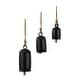 preview thumbnail 60 of 77, Gold, Gray, Bronze, Black or Red Metal Tibetan Inspired Decorative Cow Bells with Jute Hanging Rope (Set of 3)