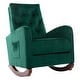 preview thumbnail 23 of 39, Baby Room High Back Rocking Chair Nursery Chair , Comfortable Rocker Fabric Padded Seat ,Modern High Back Armchair