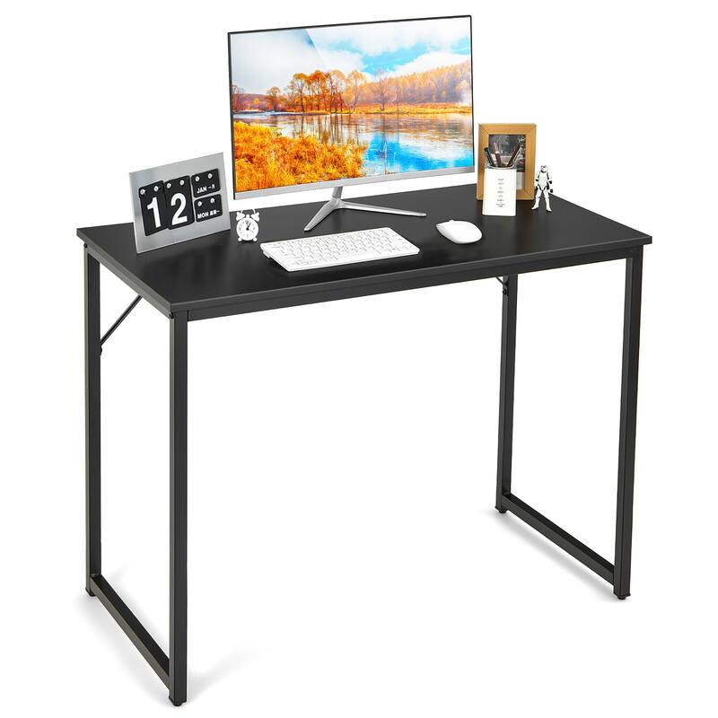 Costway Computer Desk Writing Workstation Study Laptop Table Home - Black