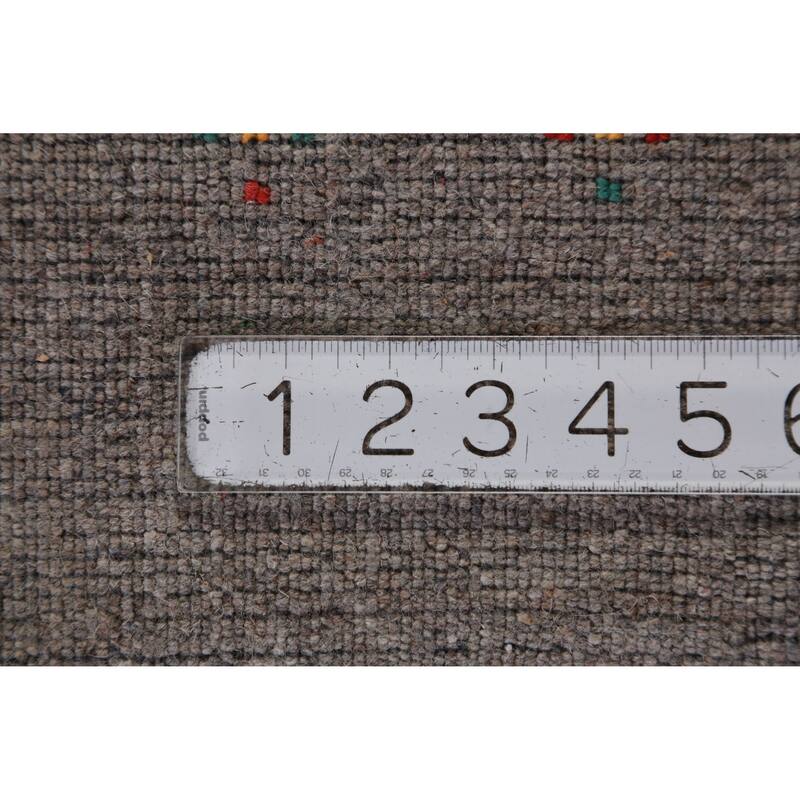 Hand Knotted Oriental 100% Wool Carpet Tribal Tribal Greys & Charcoal Gabbeh Area Rug - 10' 2'' X 8' 7''