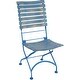preview thumbnail 6 of 5, Cafe Couleur 3pc Shabby Chic Wood Folding Table and Chair Set - Blue