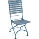 preview thumbnail 3 of 4, Sunnydaze Cafe Couleur Folding Chestnut Wooden Folding Chair - Blue - Set of 2