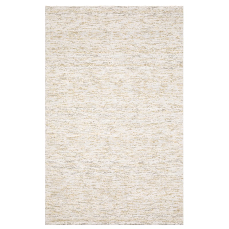 Thalia Scandinavian Textured Stripes Beige/ Ivory PET Yarn Area Rug