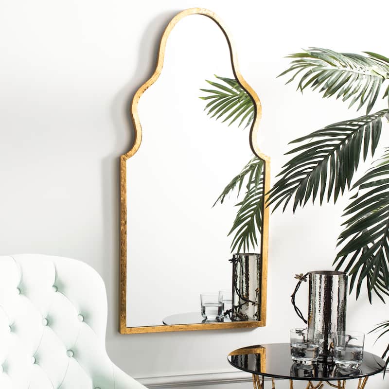 SAFAVIEH Malorie Moroccan Gold 36-inch Decorative Mirror - 18" x 36" x 1" - 18Wx1Dx36H