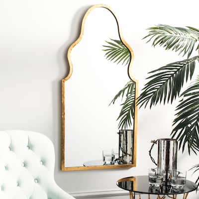 SAFAVIEH Malorie Moroccan Gold 36-inch Decorative Mirror - 18" x 36" x 1" - 18Wx1Dx36H