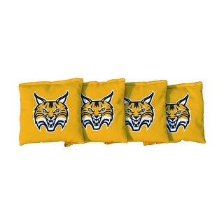 Quinnipiac University Bobcats Yellow Cornhole Bags