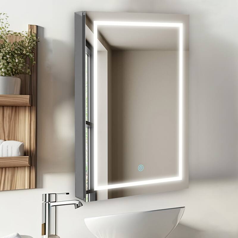 Medicine Cabinet With Light 24W x 30H x 5D Left Hinge - 24"x30"/Left-Hinge