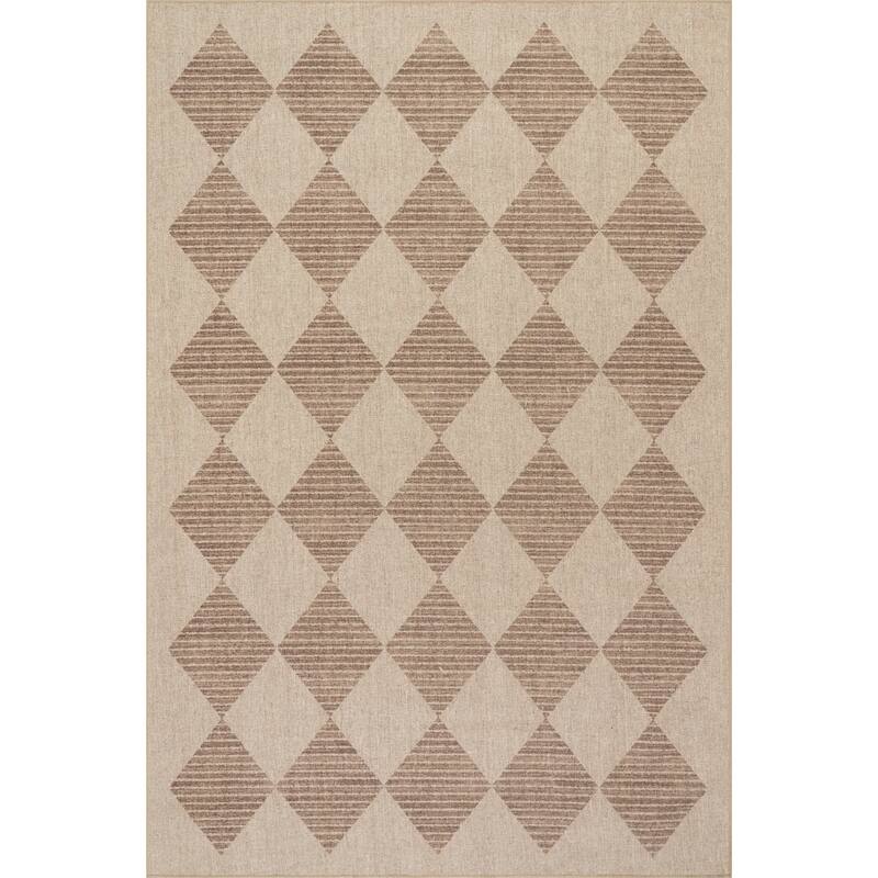 Nuloom Evrina Vintage Washable Area Rug - 5' x 8' - Brown - Rectangle