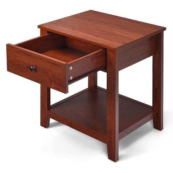 Shop Black Friday Deals On Costway Set Of 2 Night Stand End Side Table Bedside Sofa Accent Table On Sale Overstock 29010546