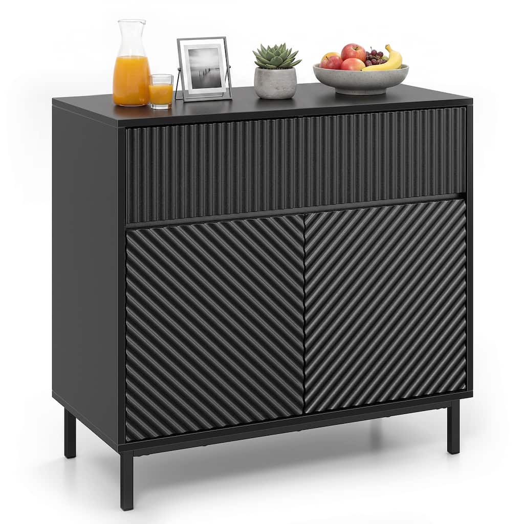 Gymax Buffet Cabinet w/Storage 32'' Wide Coffee Bar Console Table w/2