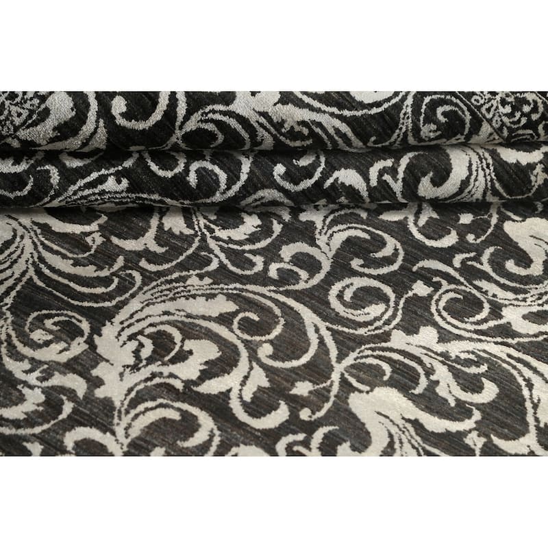 Wool/ Silk Vegetable Dye Floral Versace Oriental Area Rug Handmade - 8'11" x 12'2"