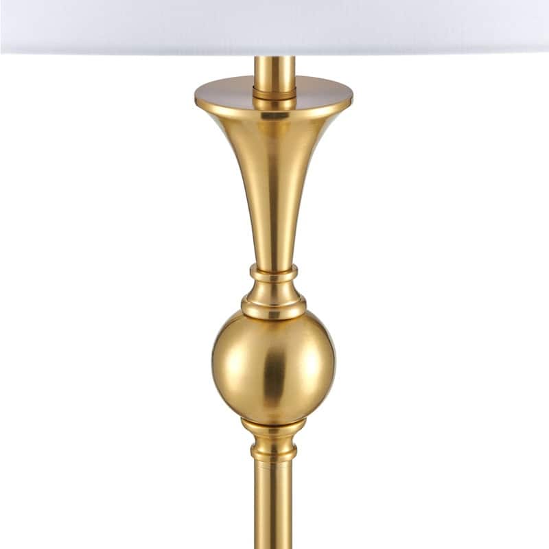 KAWOTI 60"H Traditional Metal Floor Lamp with Drum Shade - W15" x H60"