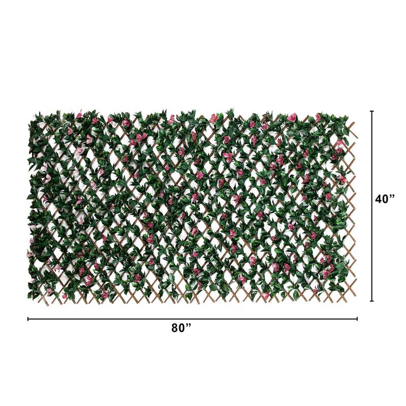 Bougainvillea Artificial Expandable Outdoor Fence - 40" x 80"