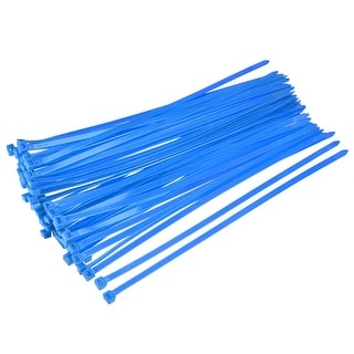Cable Zip Ties Self-Locking Nylon Tie Wraps Blue 40pcs - 200mm x 4.8mm ...