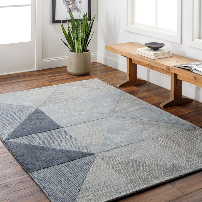 Amber Modern Patchwork Area Rug