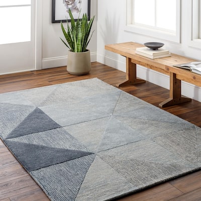 Amber Modern Patchwork Area Rug