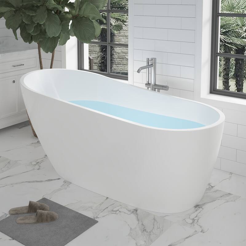 Vanity Art 67" Acrylic Freestanding Soaking Bathtub with Air Bath Option Available