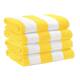 Great Bay Home 4-Pack Cotton Cabana Beach Towel - 40" x 70" - Yellow