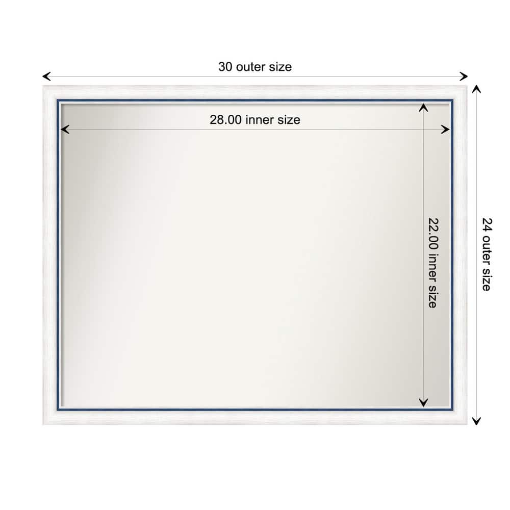 Morgan Non-Beveled Wood Framed Bathroom Vanity Wall Mirror