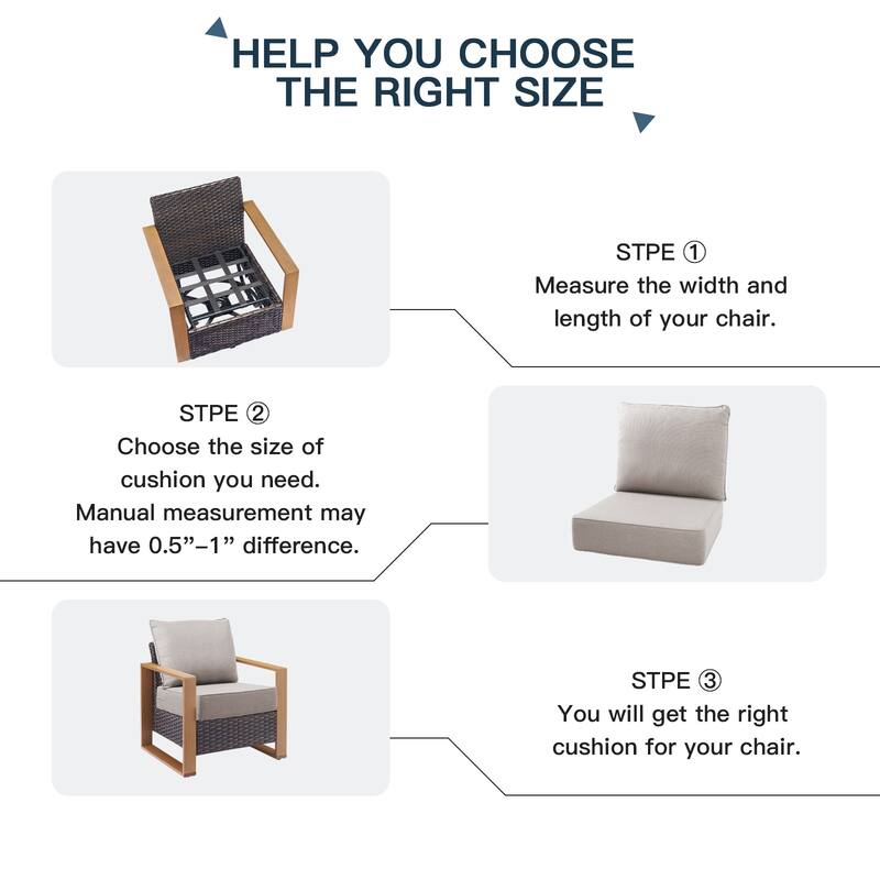 Pocassy 22"x24"x6" Thick Cushions Pillows Indoor & Outdoor Cushion