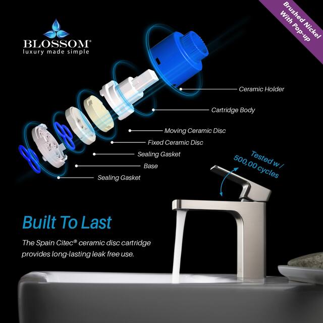 Solid Brass Lead-free Single-handle High Arc Bathroom Faucet