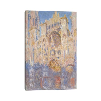 iCanvas "Rouen Cathedral, Effects of Sunlight, Sunset, 1892 " by Claude Monet Canvas Print
