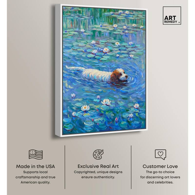 Lily Lagoon III Canvas by Art Remedy