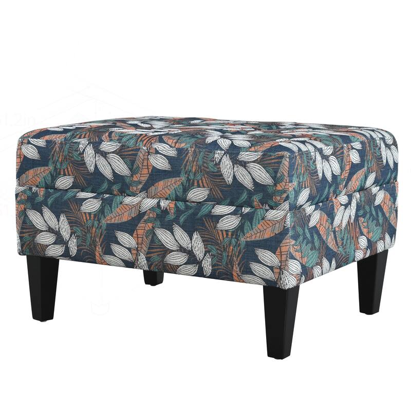 Versatile Ottoman with Cushioned Comfort and Stylish Birch Legs