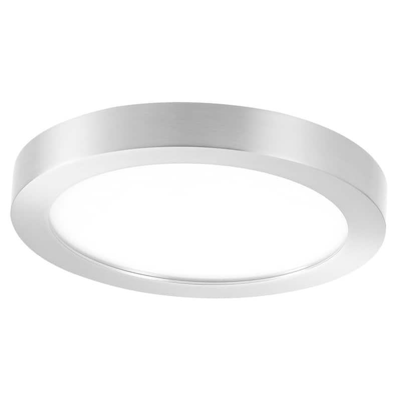 Minka Lavery Vantage 7.5" Wide Round LED Flush Mount Ceiling Fixture - Brushed Nickel