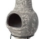 preview thumbnail 8 of 12, Outdoor Clay Chiminea Fireplace Sun Design Wood Burning Fire Pit with Sturdy Metal Stand, Barbecue, Cocktail Party