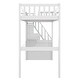 preview thumbnail 15 of 16, Twin Size Loft Bed with Storage Staircase & Study Desk, Vintage side Rail, Solid Wood Slats Support, Rustic style for Bedroom