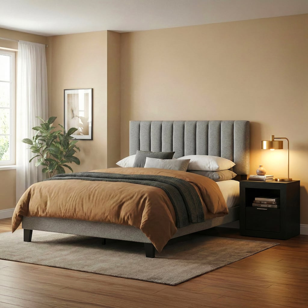 Furniture of America Merro Modern 2-Piece Solid Wood Bedroom Set