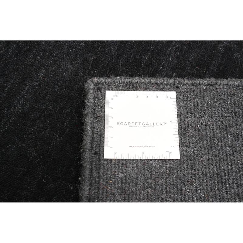 ECARPETGALLERY Hand Loomed Kashkuli Gabbeh Charcoal Wool Rug - 4'0 x 5'7