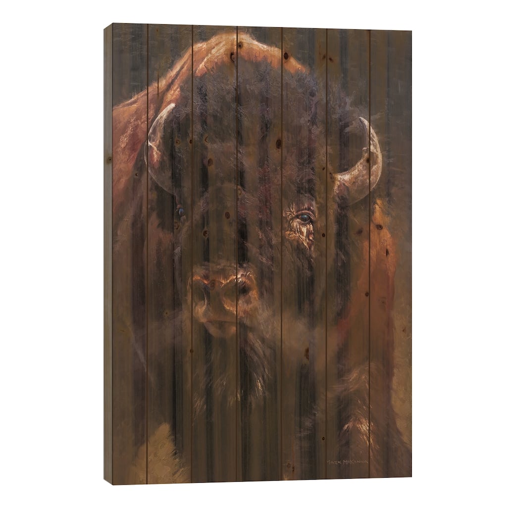Full Steam Ahead Print On Wood by Mark McKenna - Multi-Color
