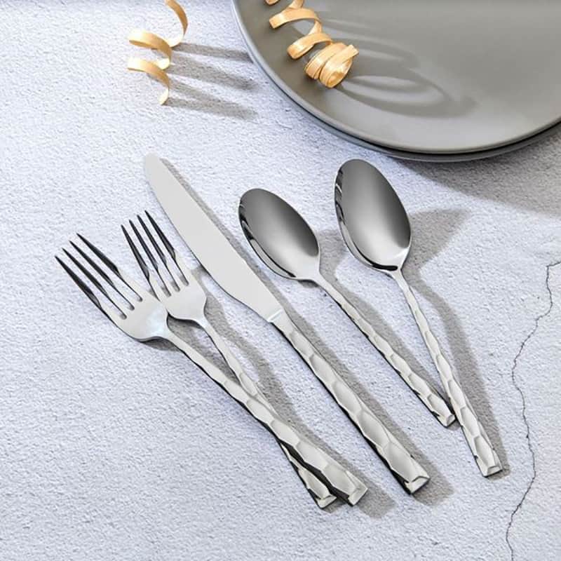 Ornative Rooney 18/0 Stainless Steel 20 Pieces Flatware Set - 10.63" H x 6.69" W x 2.76" D