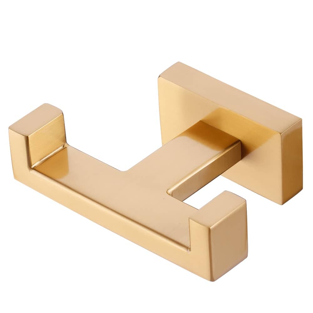 WOWOW Wall Mount Knob Double Robe/Towel Hook in Black