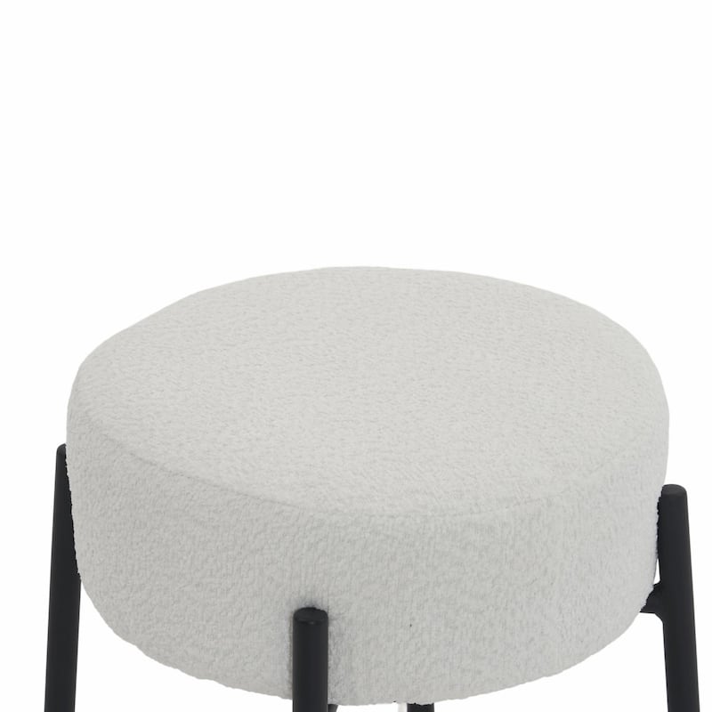 Set of 2 Contemporary Round Bar Stools - 24" Height, Ideal for Kitchens, Coffee Shops, and Bars