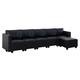 Option 5-Seater with ottoman/Reclining Armrest,Black