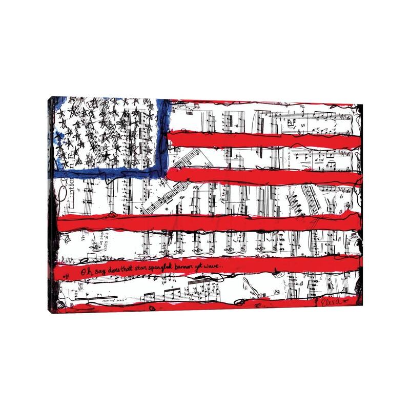 iCanvas "Home Of The Brave American Flag" by Elexa Bancroft Canvas Print
