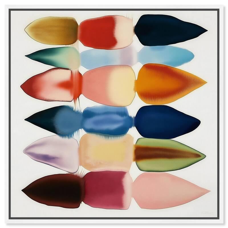 Watercolor Collage Canvas by Art Remedy - 20" x 20" - White