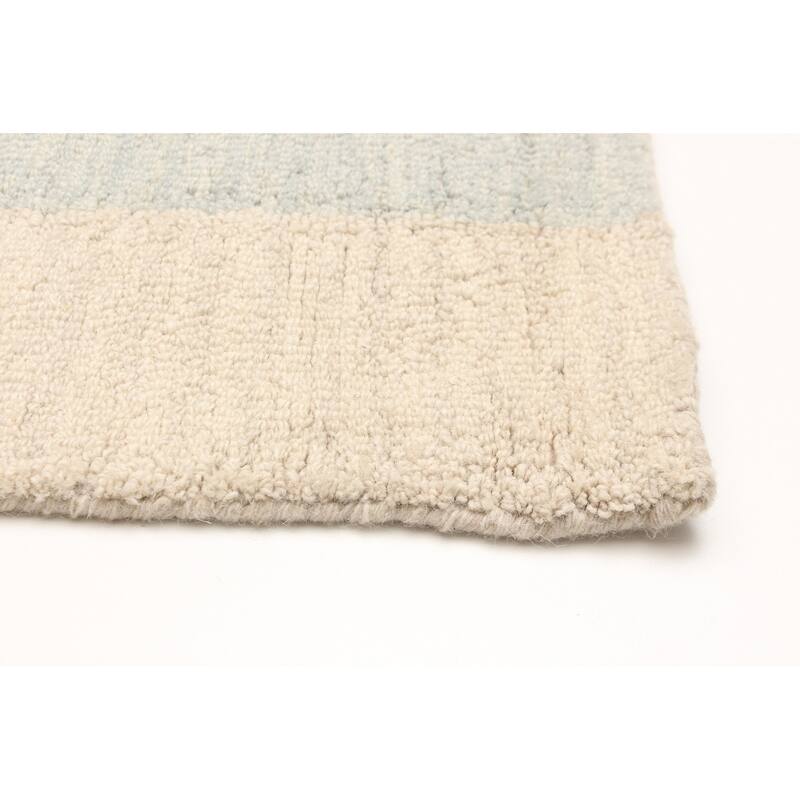 ECARPETGALLERY Hand Tufted Timeless Blue Wool Rug - 5'1 x 7'11