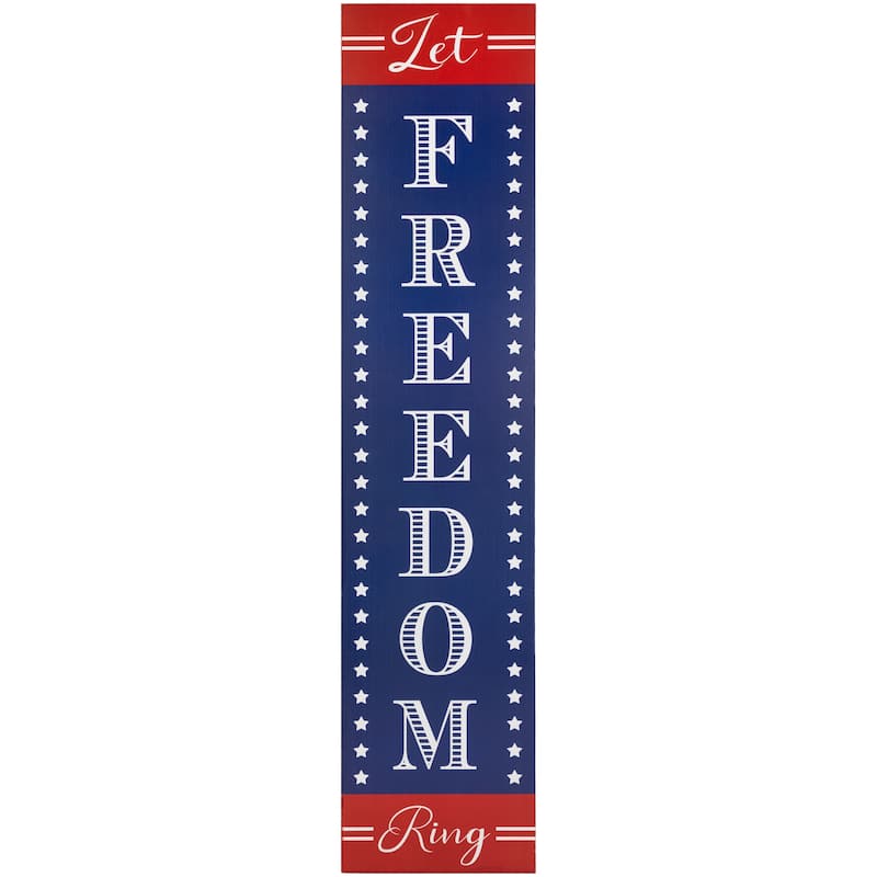 Let Freedom Ring Patriotic Wooden Wall Sign - 36"