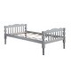 preview thumbnail 4 of 3, Convertible Twin over Twin Bunk Bed with Ladder, Grey