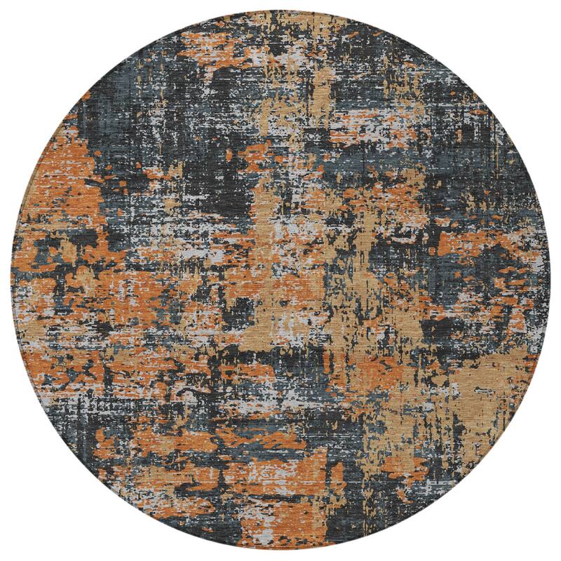 HomeRoots Abstract Transitional Rectangle Outdoor Rug