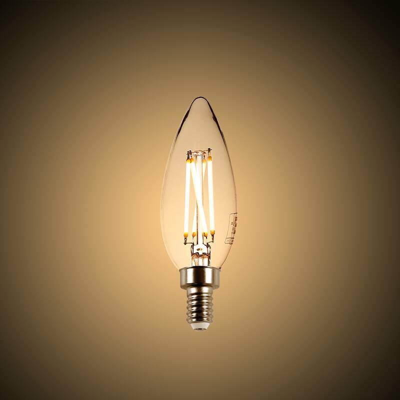 Light Society Set of 6 Arden C32 Clear LED Filament Light Bulbs