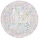 preview thumbnail 6 of 11, SAFAVIEH Sequoia Machine Washable Slip Resistant Eldrid Rug 6'7" Round - Green/Pink - Round