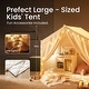 preview thumbnail 10 of 8, Tiny Land® Large Cozy Tent with Star Lights