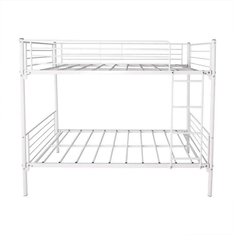 Twin-Over-Twin Bunk Bed with Metal Frame and Ladder