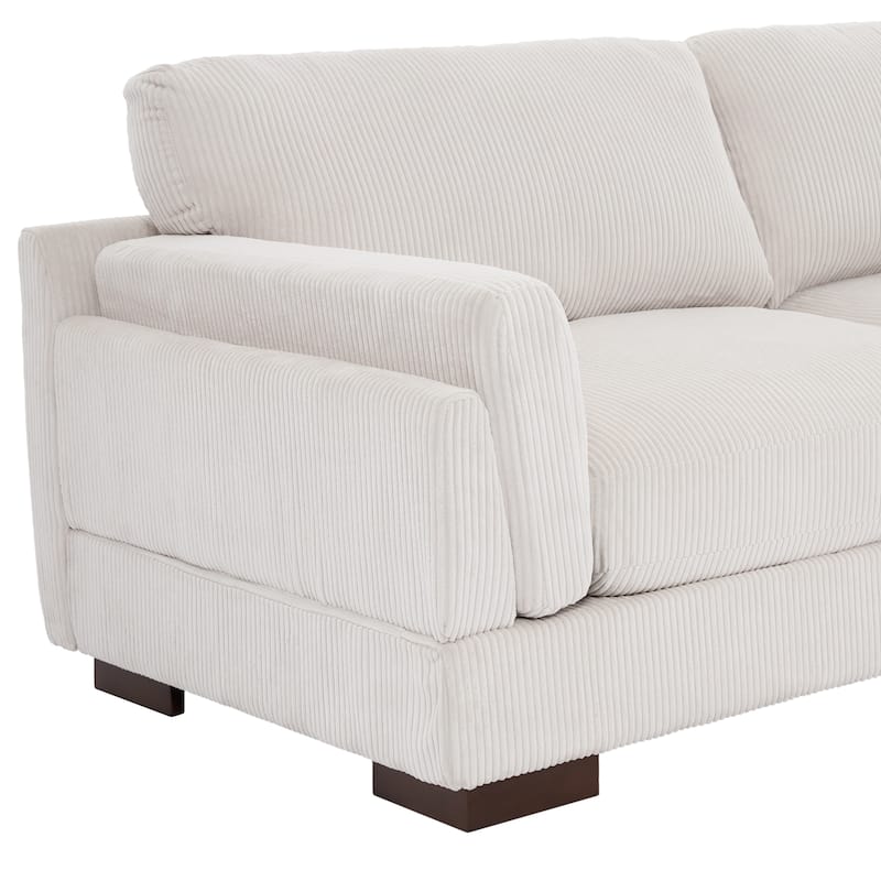 90" Oversized Modular Sectional Corduroy Sofa